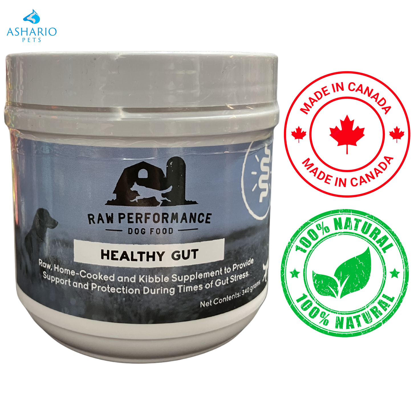 Raw Performance - Complément alimentaire pour chien pour un intestin sain - 16 oz
