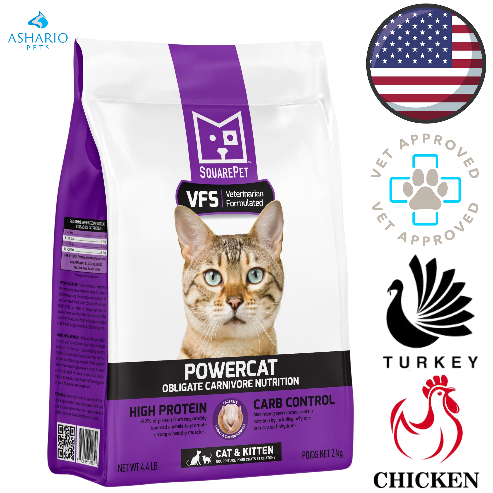 SquarePet - Feline Turkey & Chicken Dry Cat Food — main