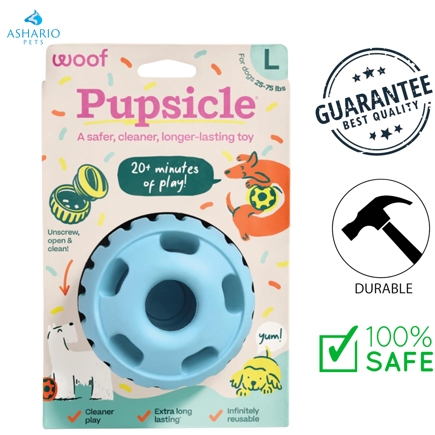 Woof - Pupsicle Blue Dog Toy