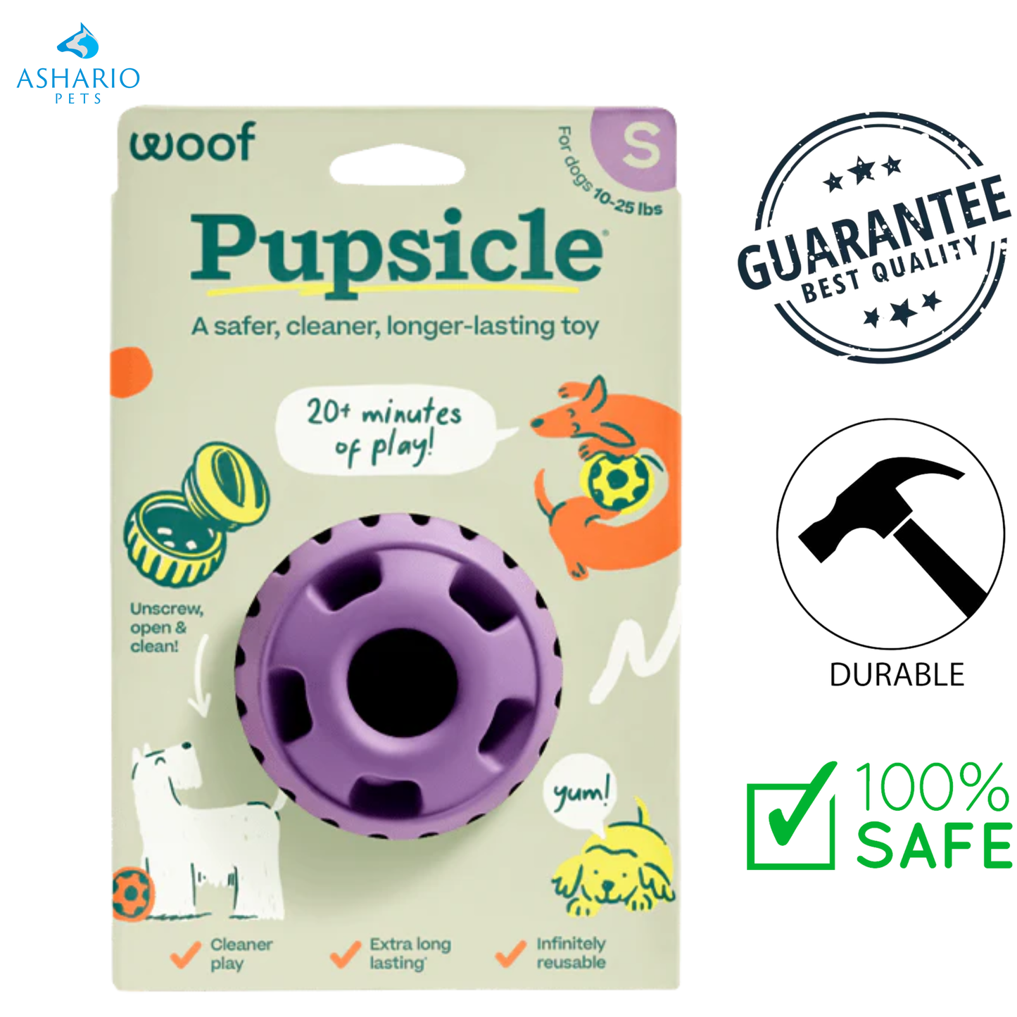 Woof - Pupsicle Lavender Dog Toy