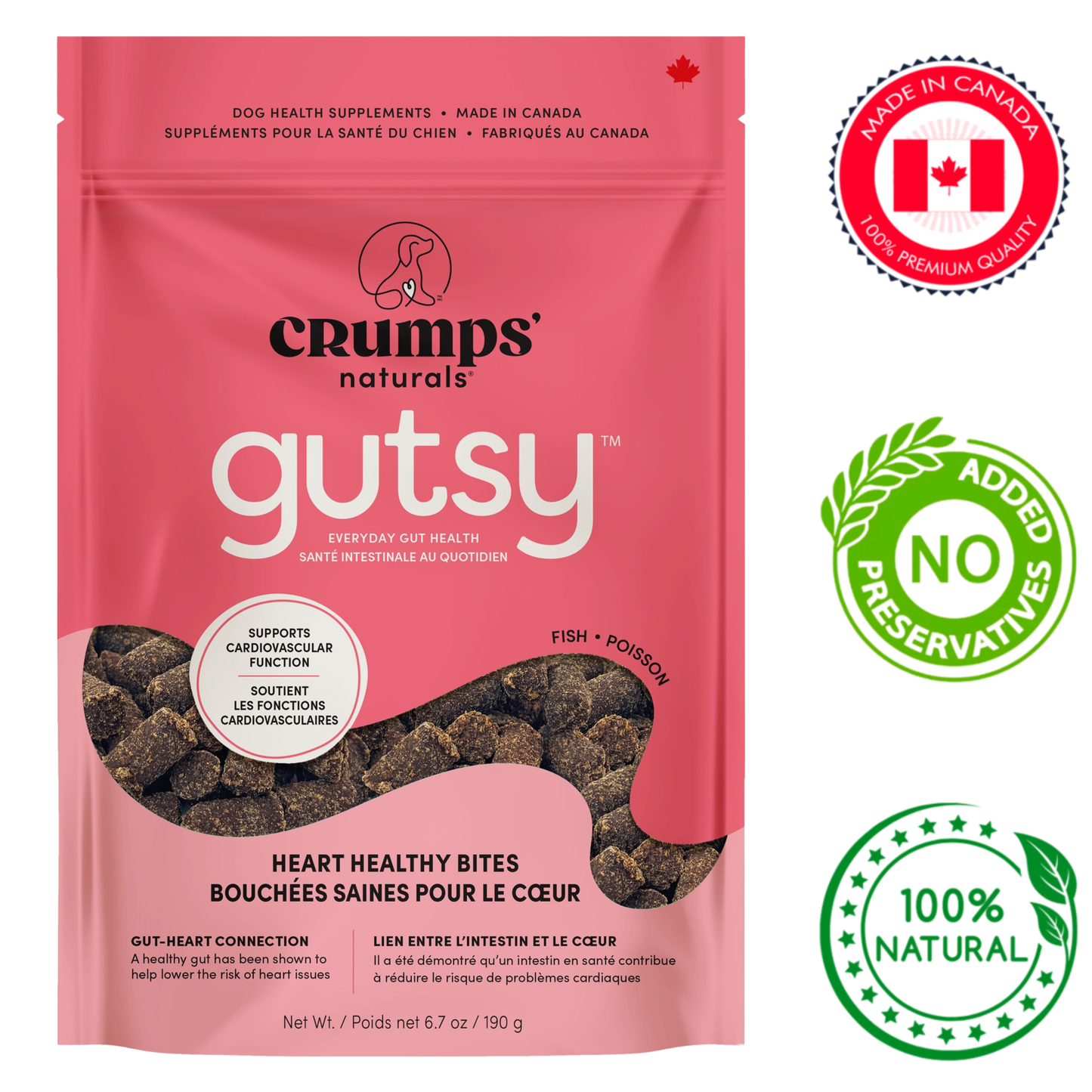 Crump's Natural - Gutsy Heart Healthy Bites Dog Treats — main