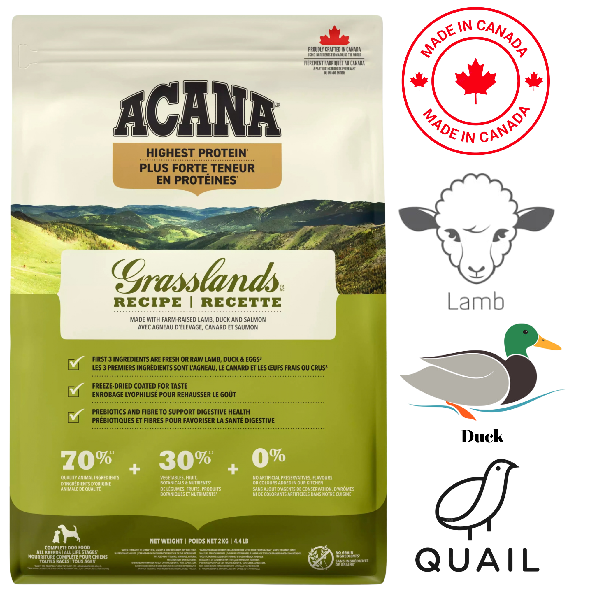 Acana Grasslands Lamb Dry Dog Food Toronto | Ashario Pets