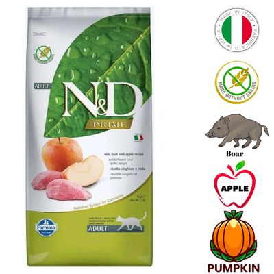 Farmina - Boar & Apple Adult Dry Cat Food