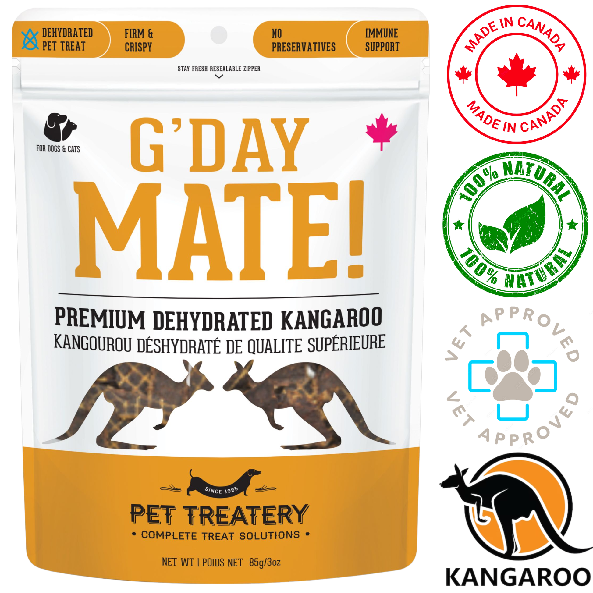 Granville Island Pet Treatery - G'Day Mate! Dehydrated Kangaroo Dog Treats — main
