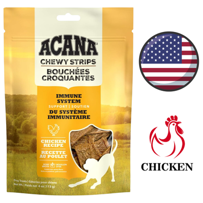 Acana - Friandises à mâcher pour chiens au poulet pour soutenir le système immunitaire - 113 grammes
