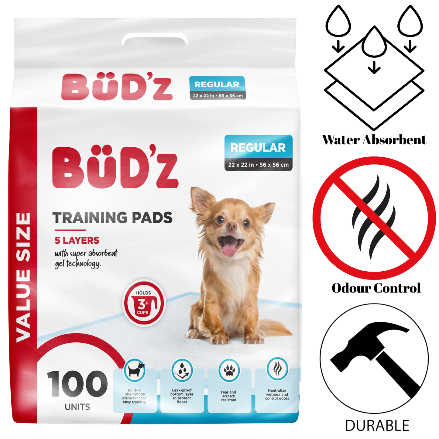 BuD'z - Disposable Regular Training Puppy Pads — view 3