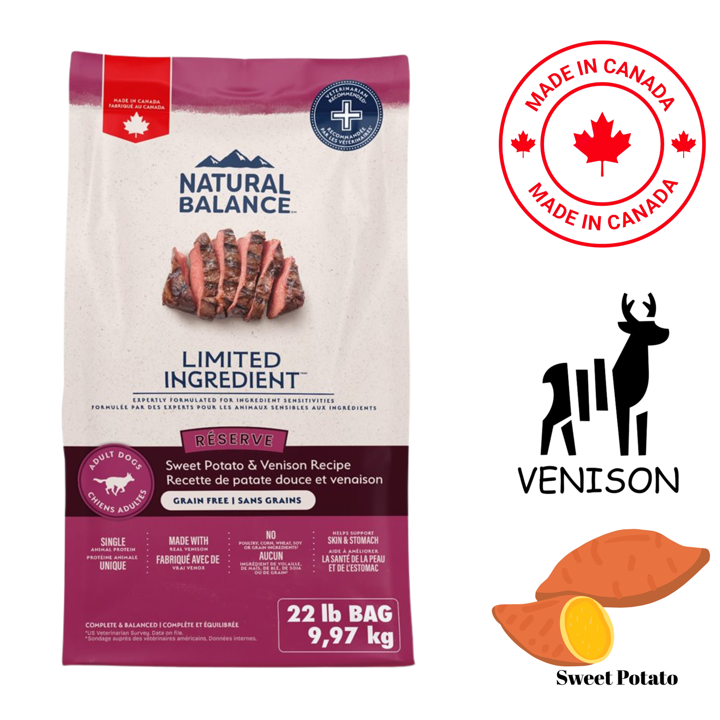 Natural Balance - Limited Ingredient Diet Sweet Potato & Venison Dry Dog Food — view 2