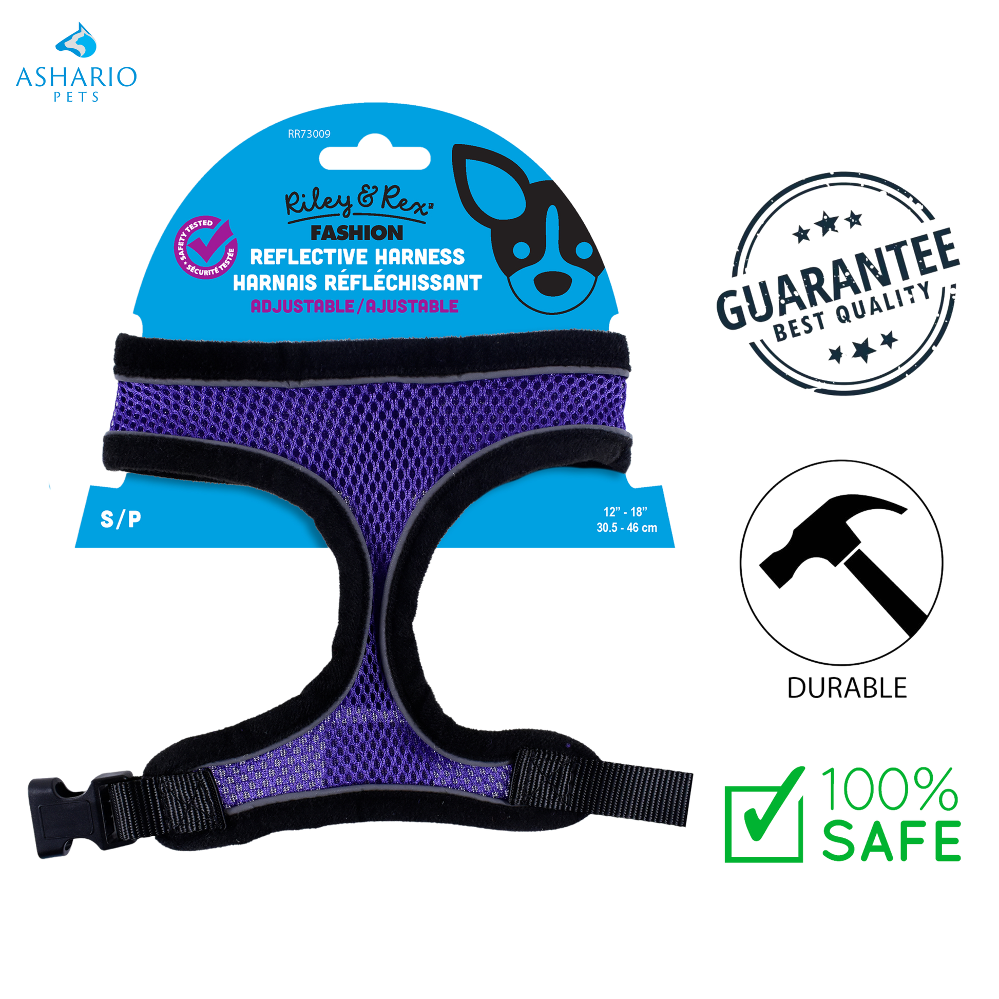 Riley & Rex - Adjustable Reflective Dog Harness — view 2