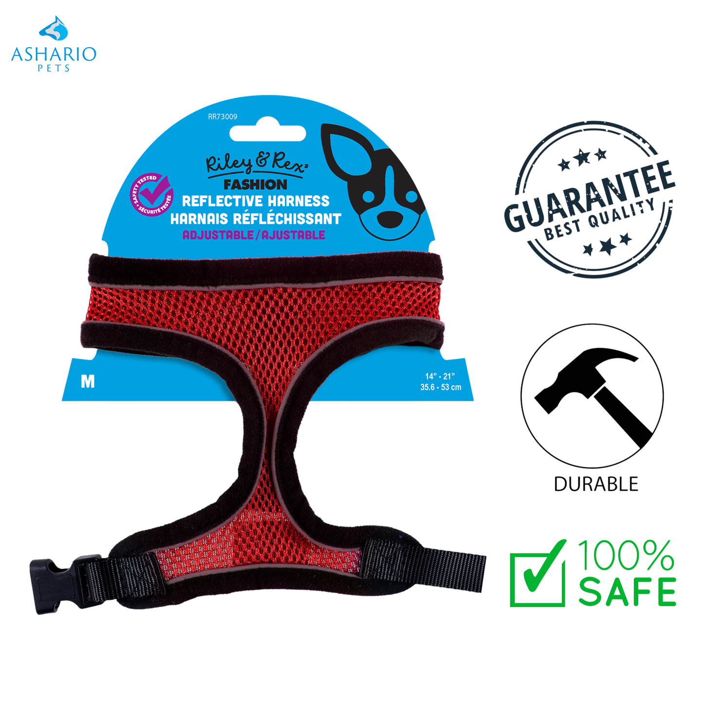 Riley & Rex - Adjustable Reflective Dog Harness — view 3