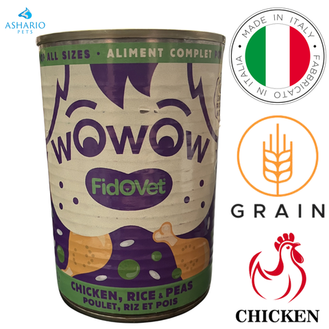 FidoVet - Wowow Chicken, Rice & Peas Puppy Canned Dog Food