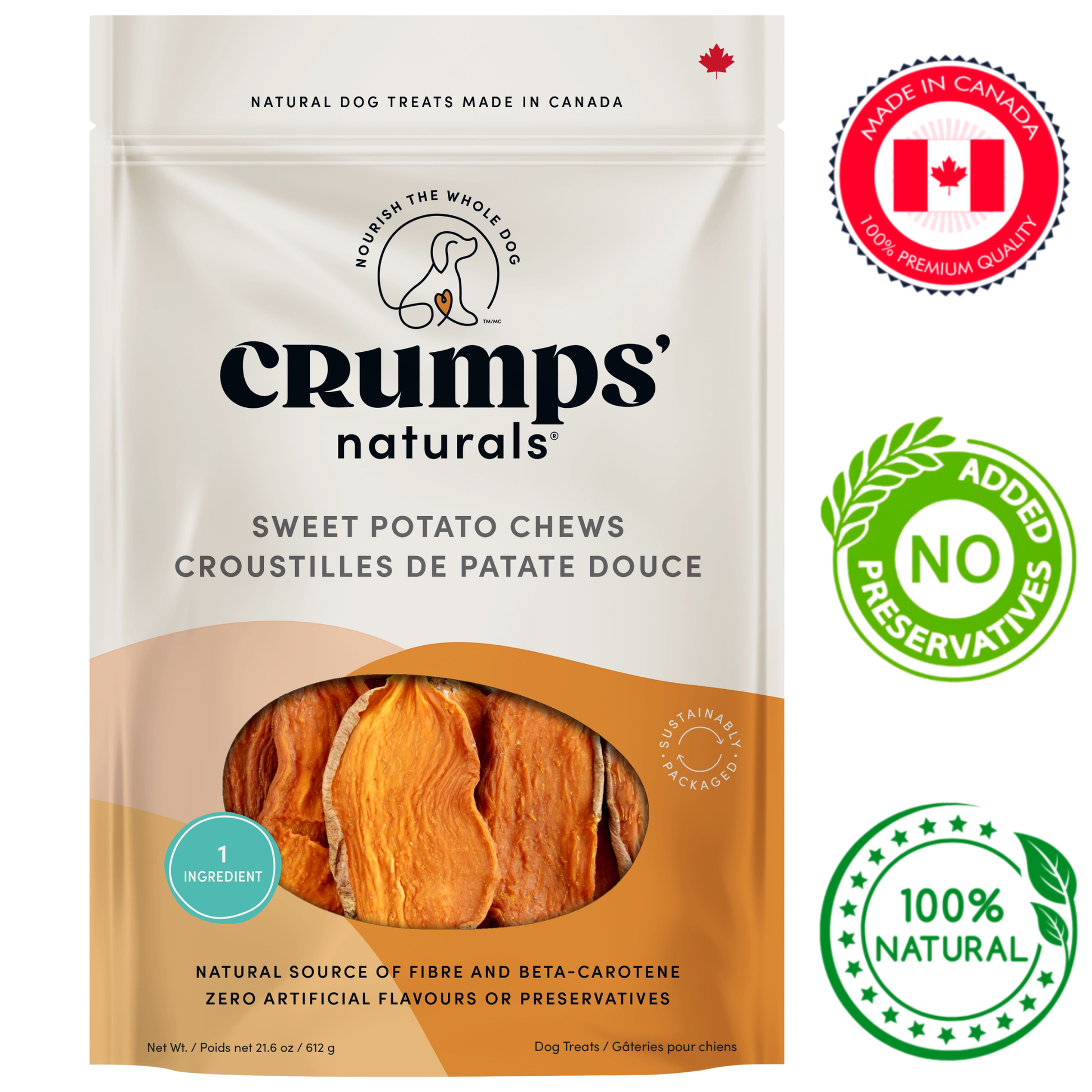 Crumps' Natural - Dehydrated Sweet Potato Chew Dog Treats — view 3