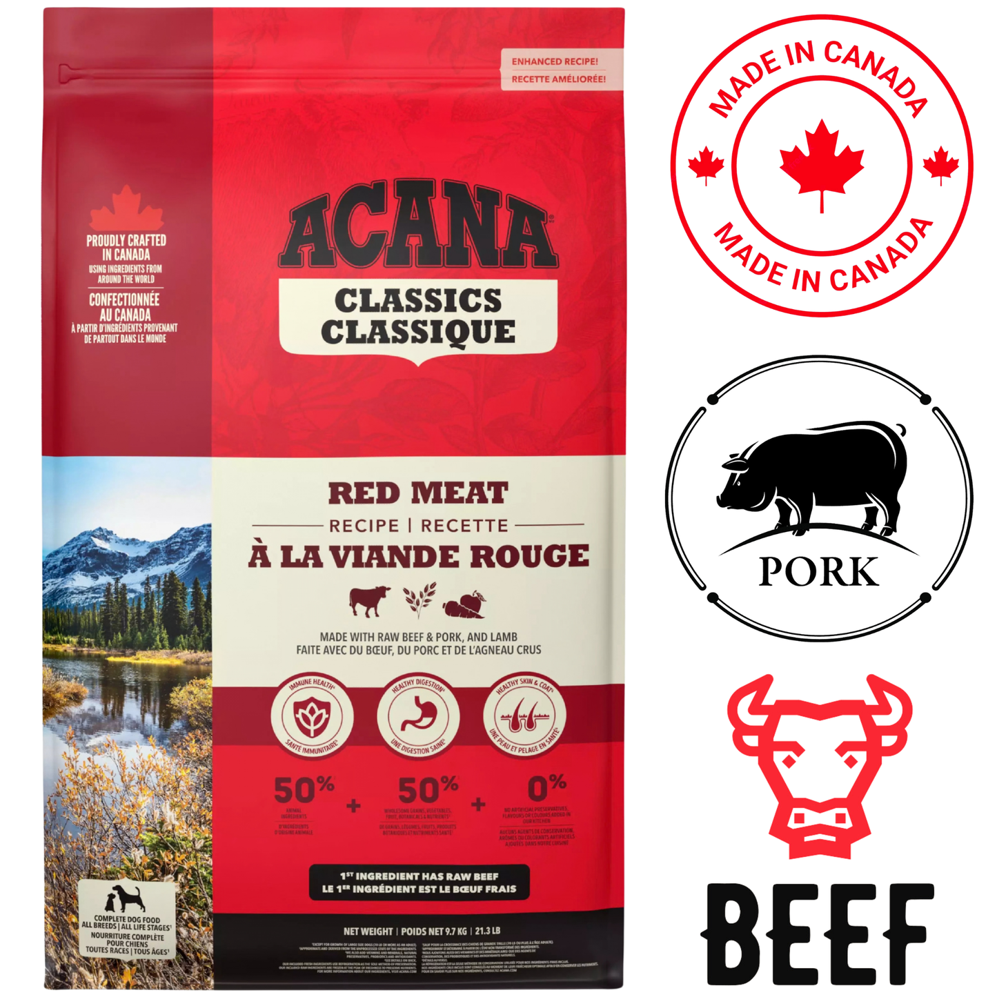 Acana - 红肉成年犬干粮