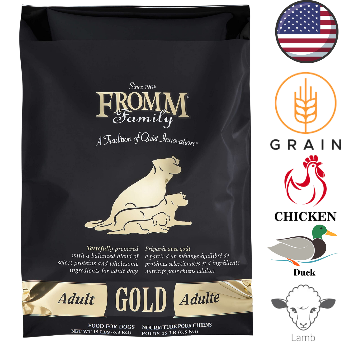 Fromm - Croquettes pour chiens adultes Gold - 5 lb