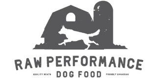 Brand logo of Raw Performance, a company specializing in raw pet food products for optimal pet nutrition.