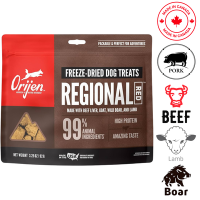 Orijen - Regional Red Freeze Dried Dog Treats - 92 Grams