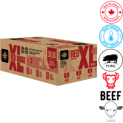 Big Country Raw - XL Red Variety Pack Raw Dog Food - 30 lb