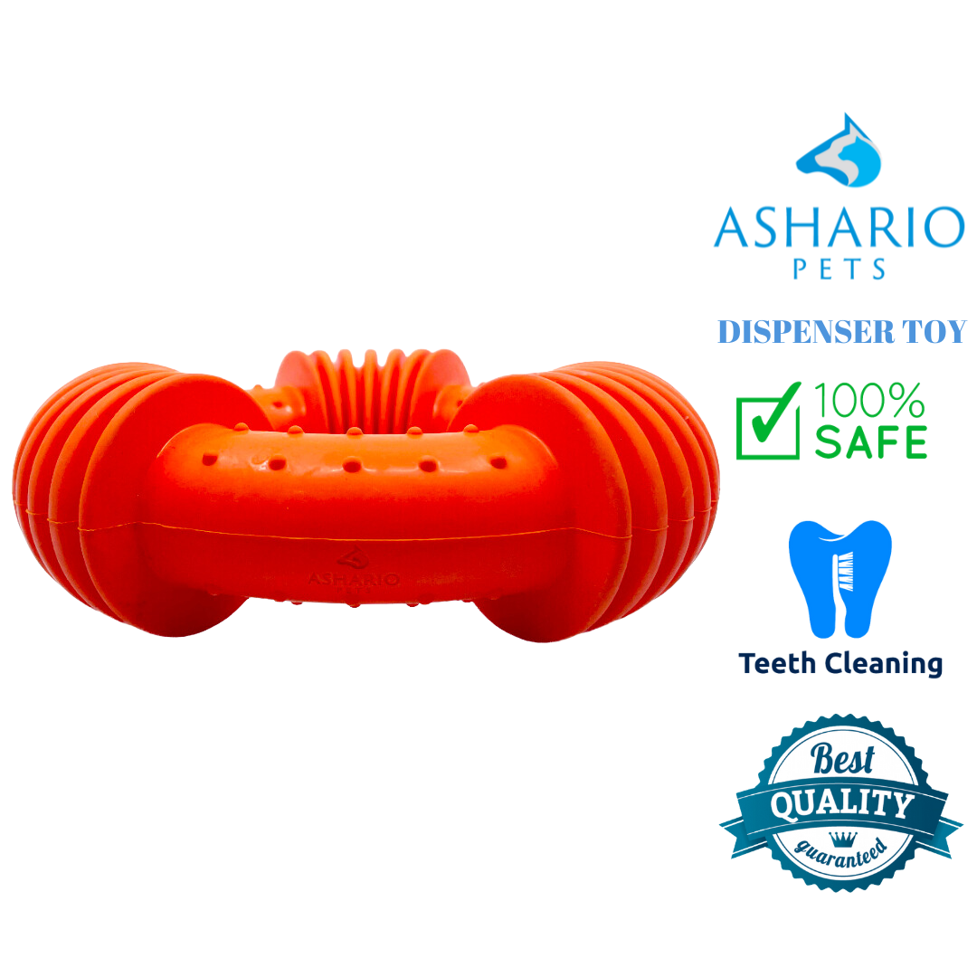 Ashario Pets - Pets Toy - Teeth Cleaning Ring - Small