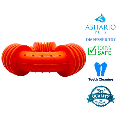 Ashario Pets - Pets Toy - Teeth Cleaning Ring - Small