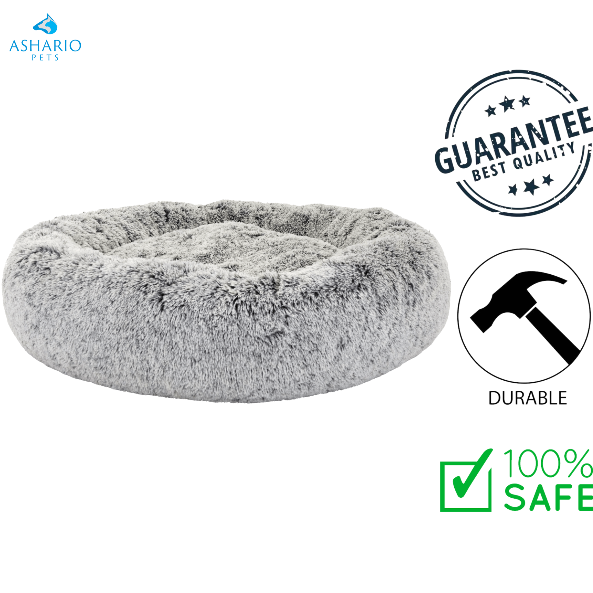 BuD'z - Calming Grey Dog Bed — main