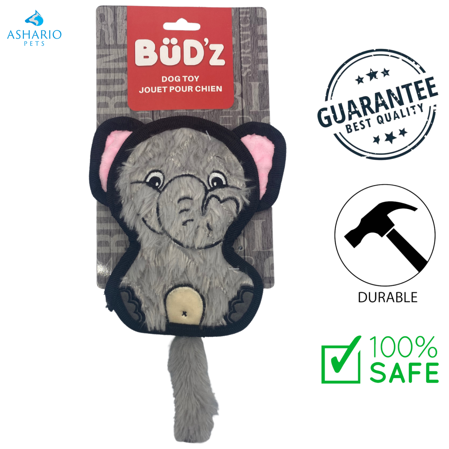 BuD'z - 皱褶狗玩具 - 小象