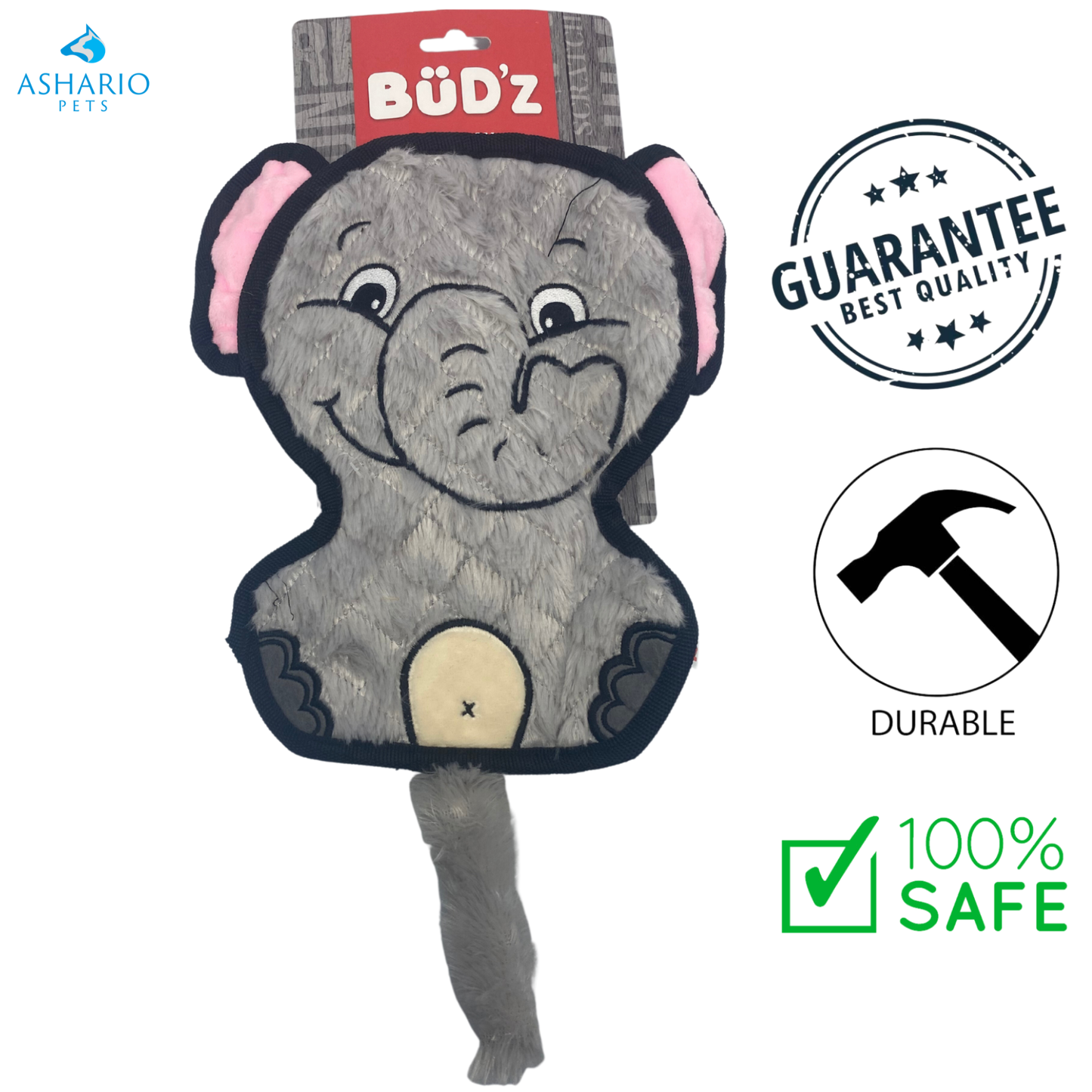 BuD'z - 皱褶狗玩具 - 小象