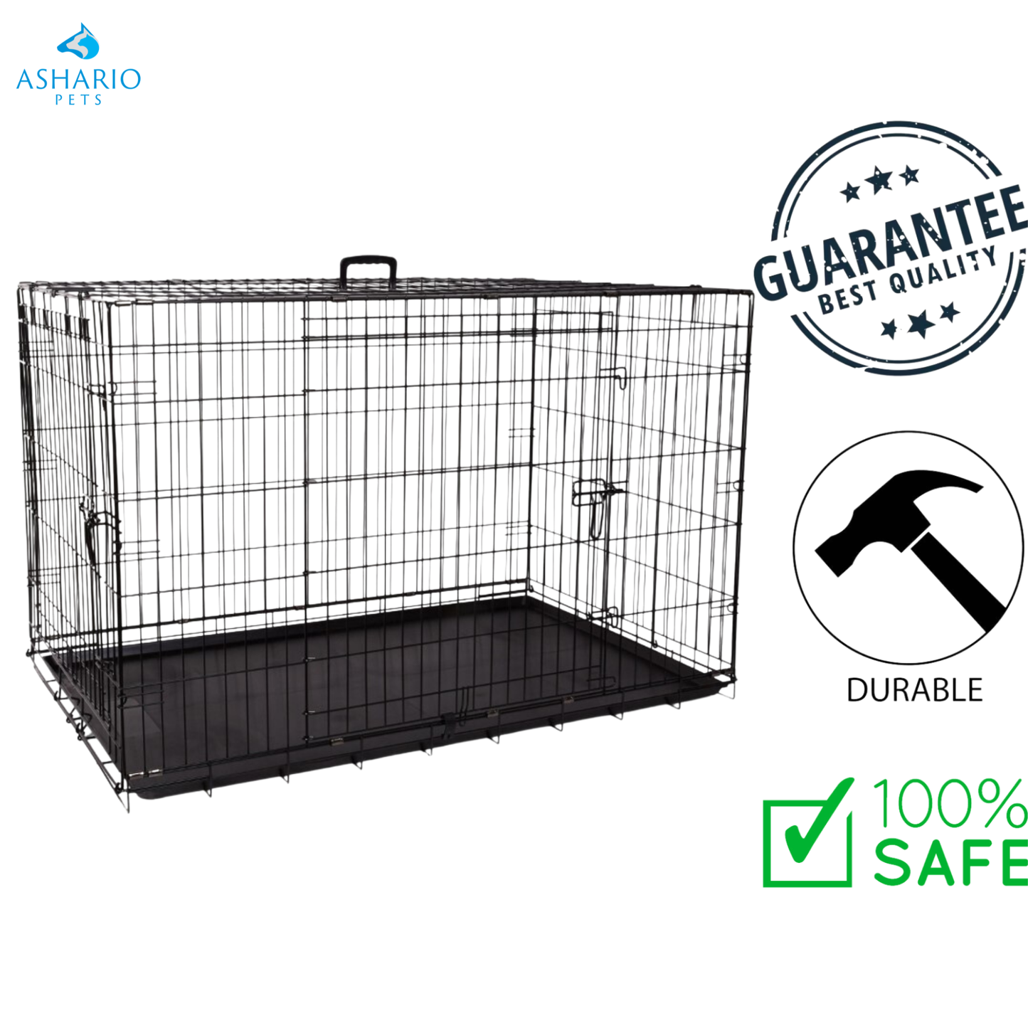 BuD'z - Deluxe Foldable Double Door Dog Crate — view 3