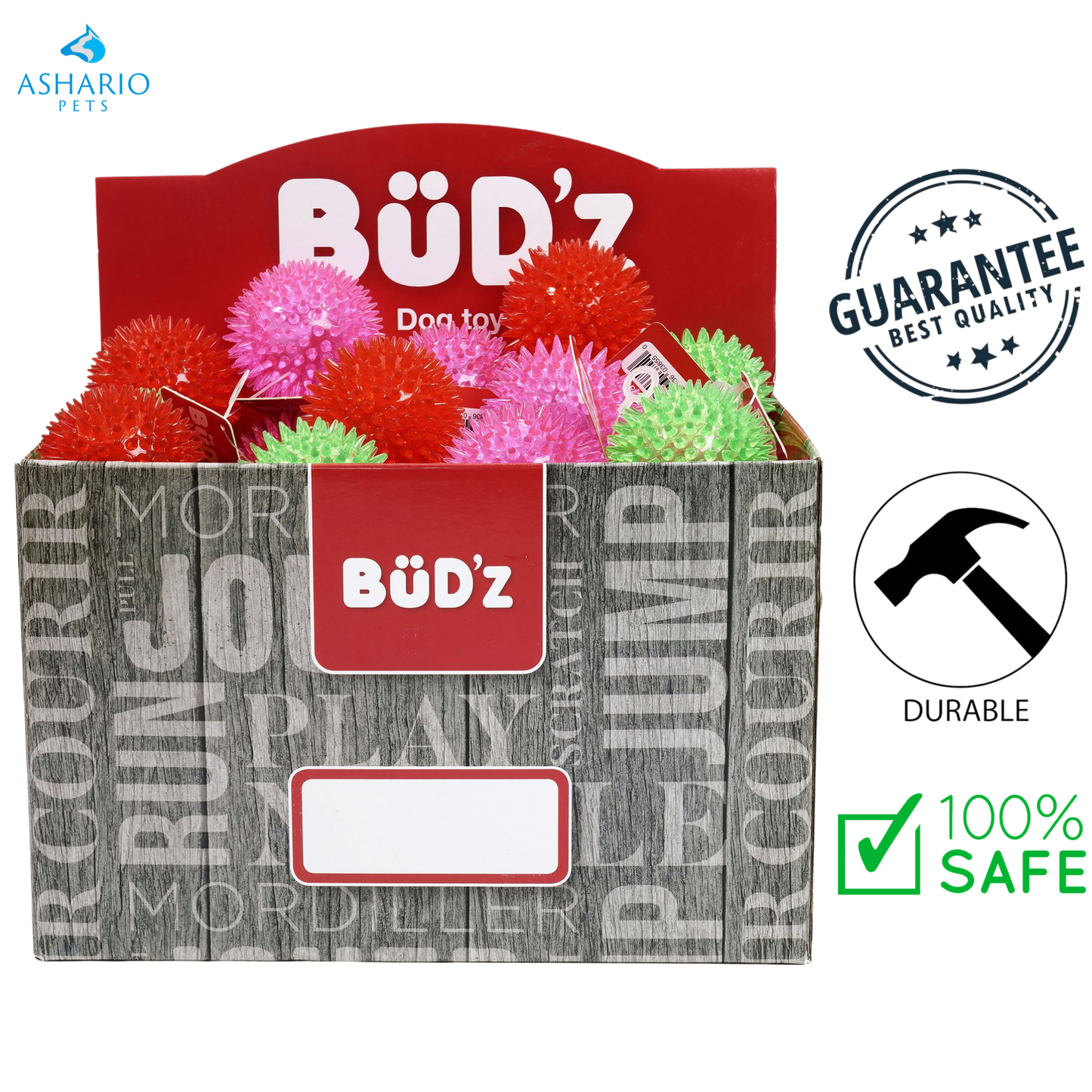 BuD'z - Balles en caoutchouc simples avec pics