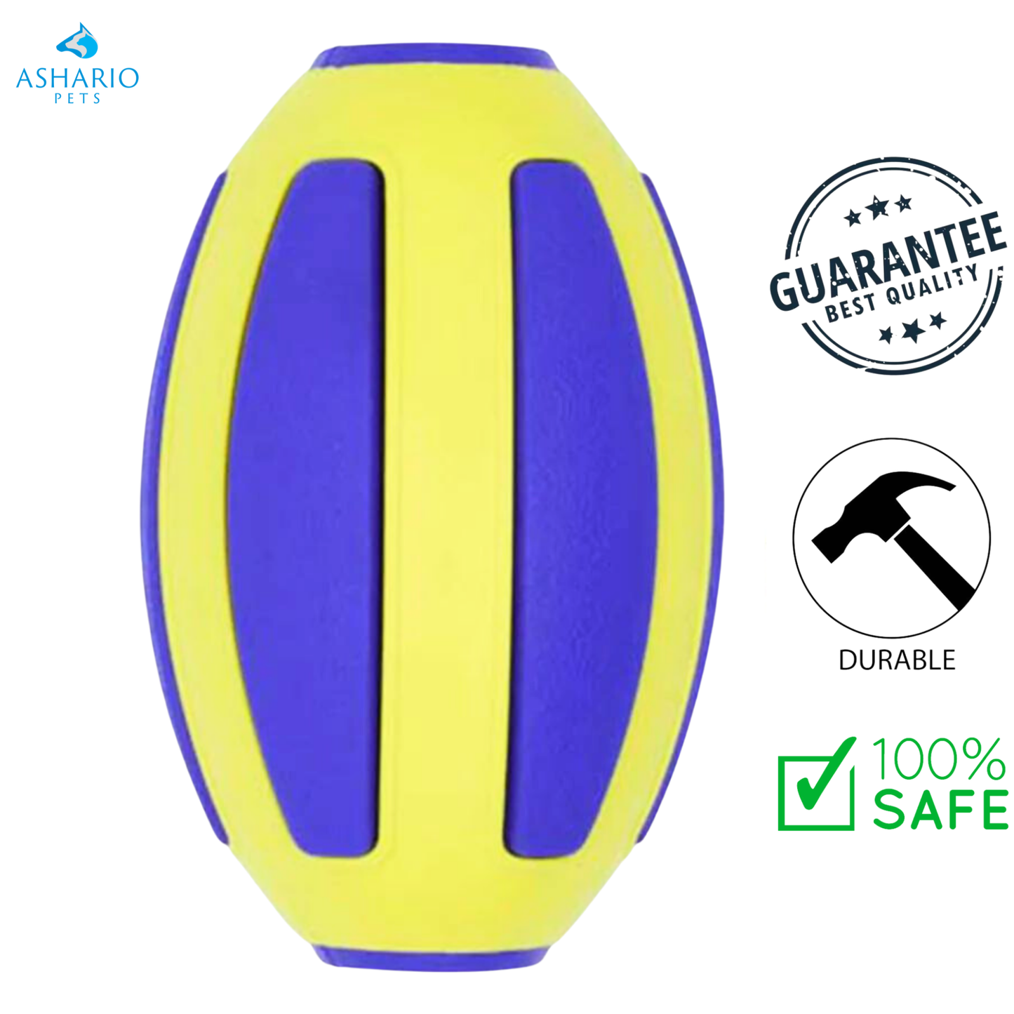 BuD'z - Ballon de football astro en caoutchouc - Chien bleu