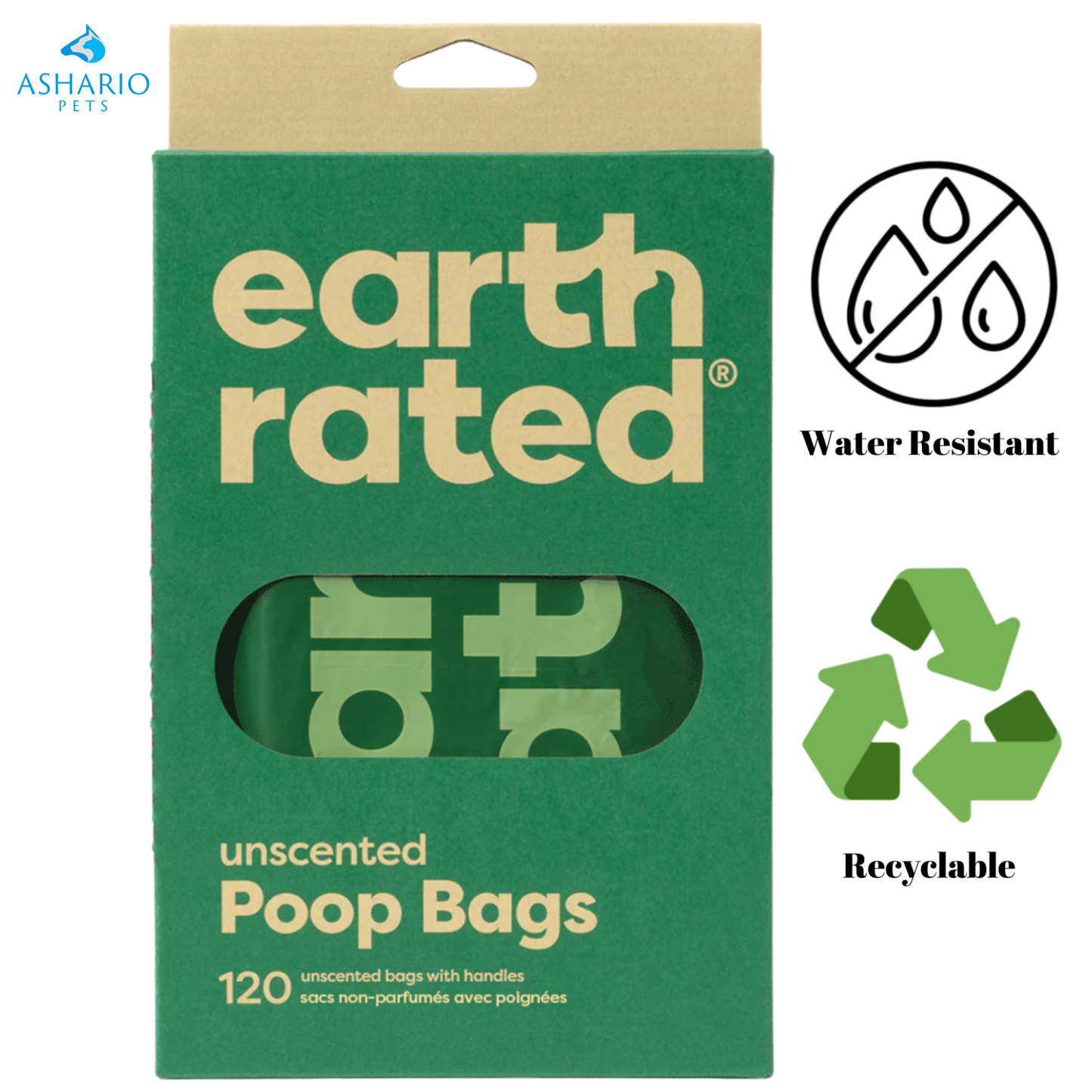 Earth Rated - Unscented Handle Poop Bags