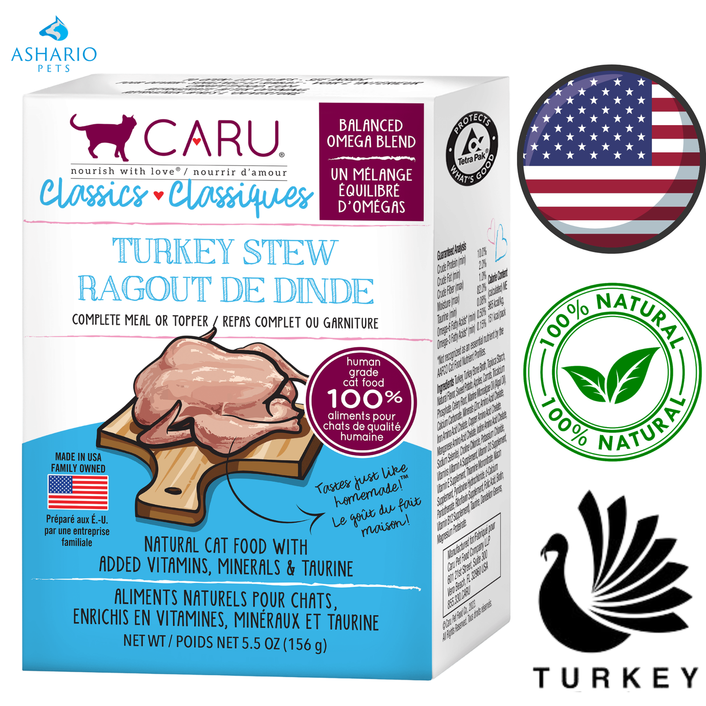 Caru - 经典猫用鸡肉蟹肉炖菜 - 6 盎司