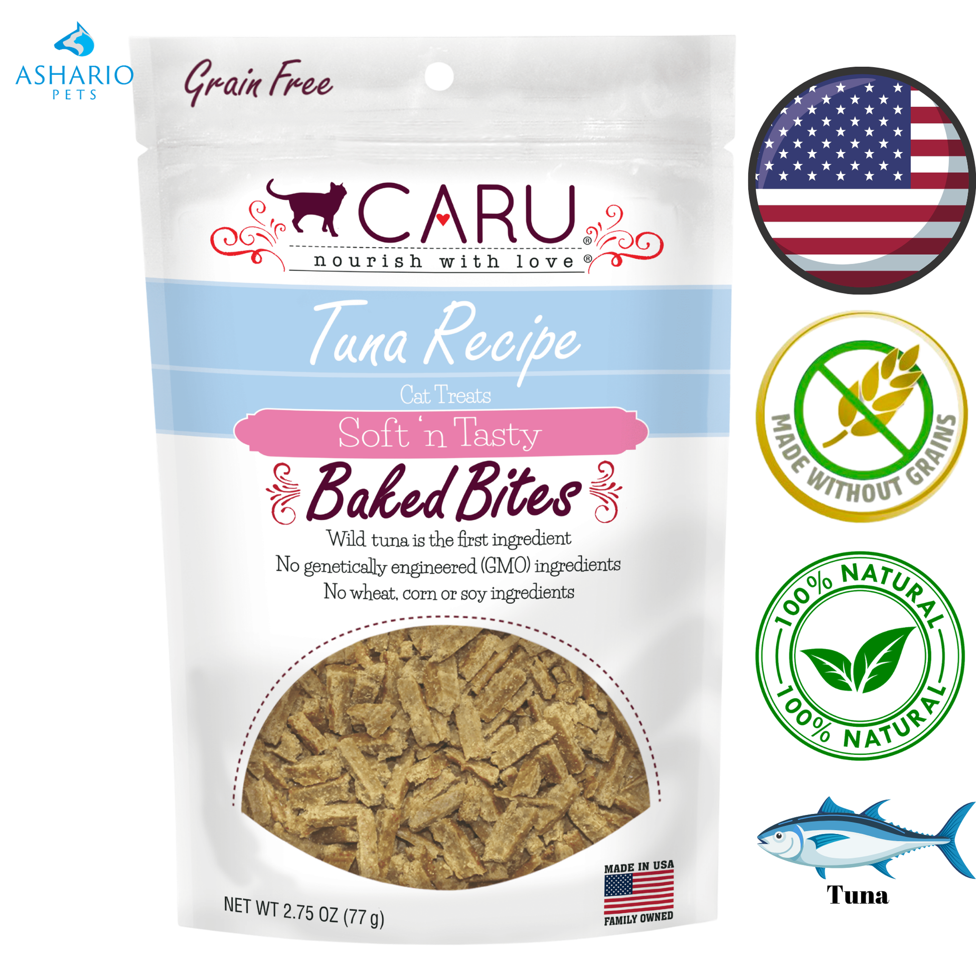 Caru - Soft & Tasty Bites Cat Treats - 3 Oz — view 2