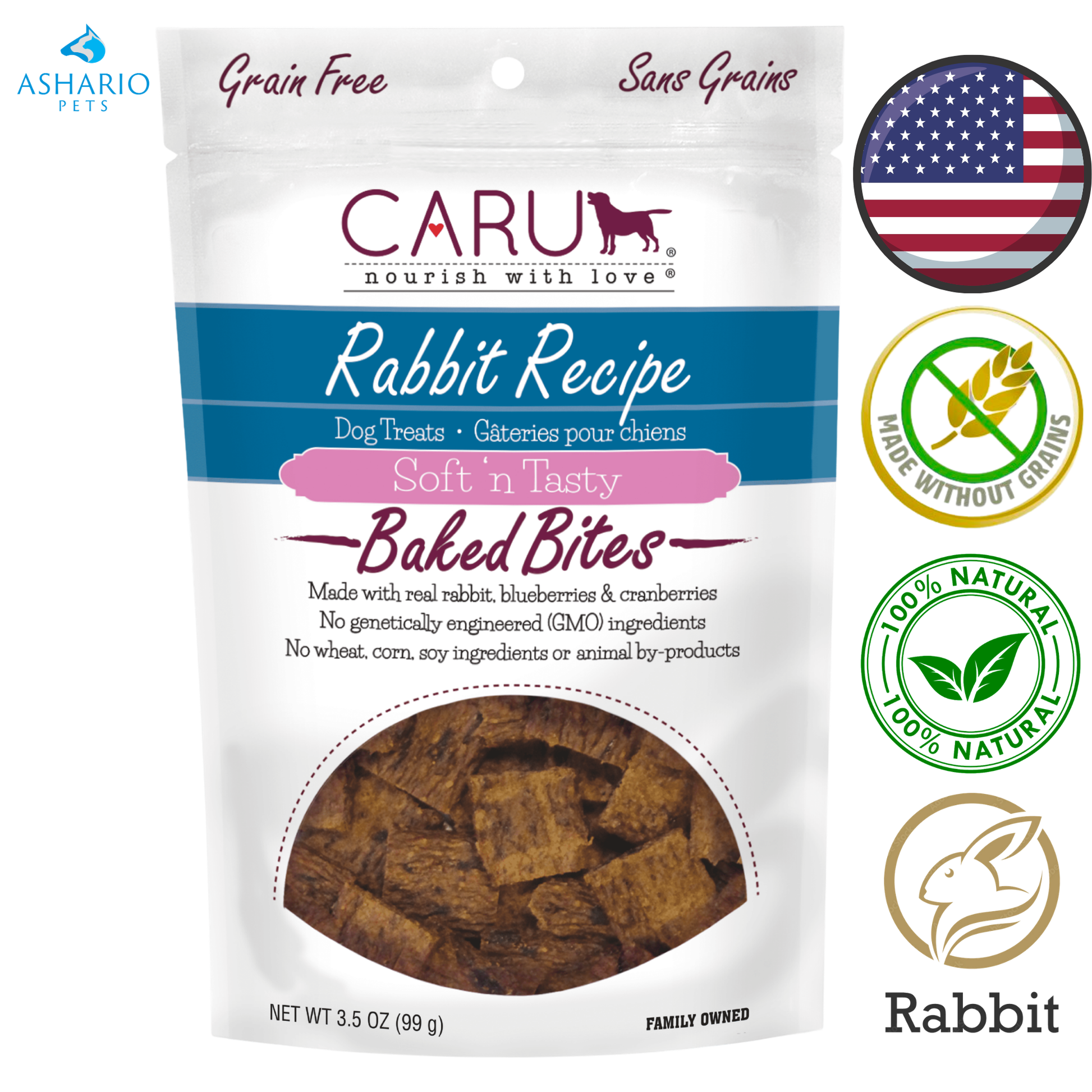 Caru - Soft & Tasty Bites Dog Treats - 3.75 Oz — view 2