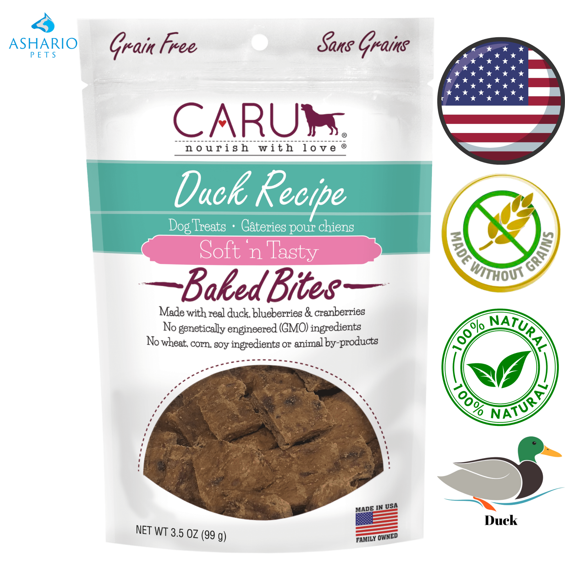 Caru - Soft & Tasty Bites Dog Treats - 3.75 Oz — main