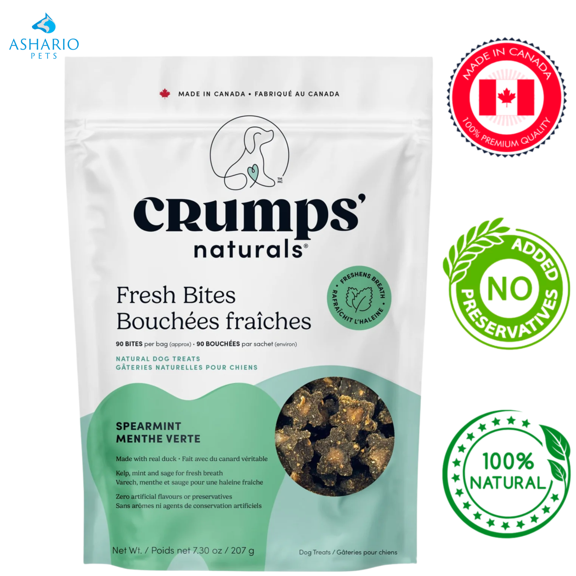 Crump's Natural - Fresh Bites Spearmint Dog Treats — main