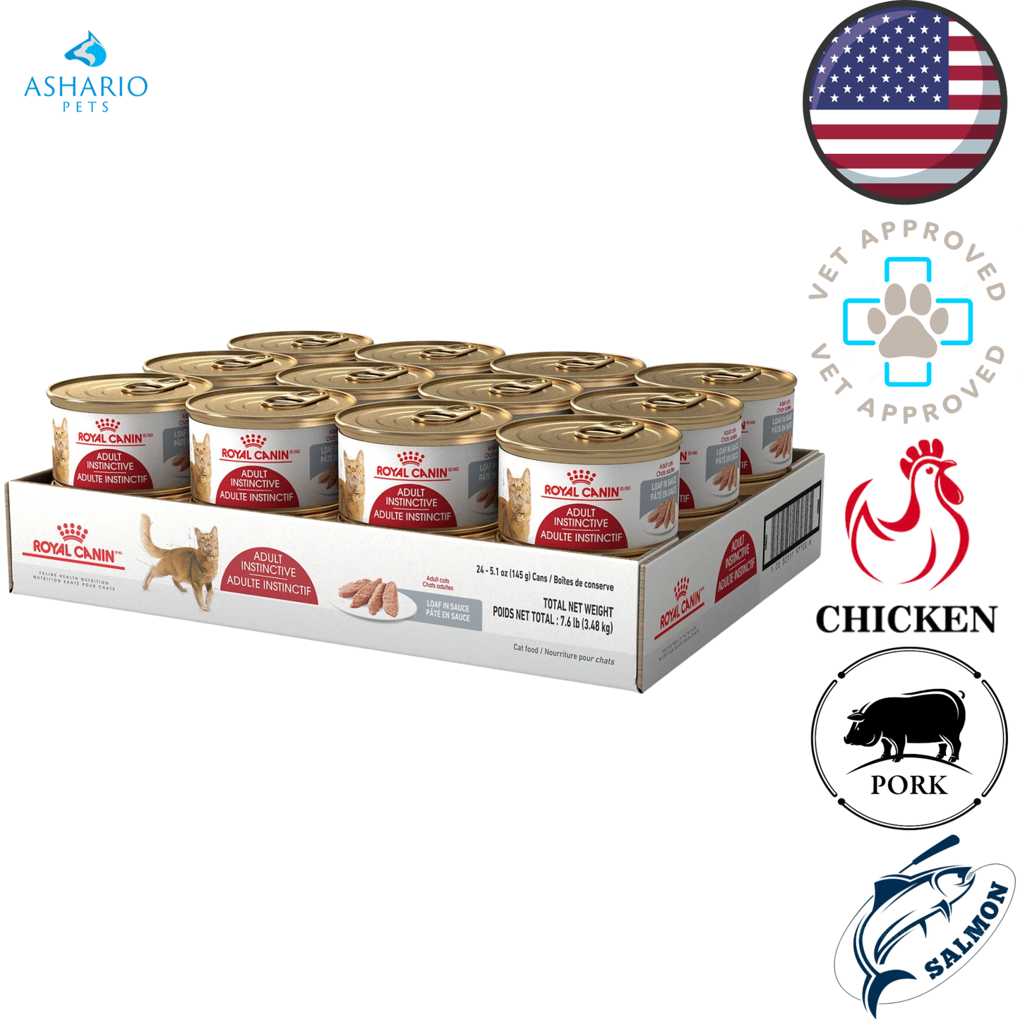 Royal Canin - Feline Health Nutrition Adult Instinctive Loaf In Sauce Canned Cat Food