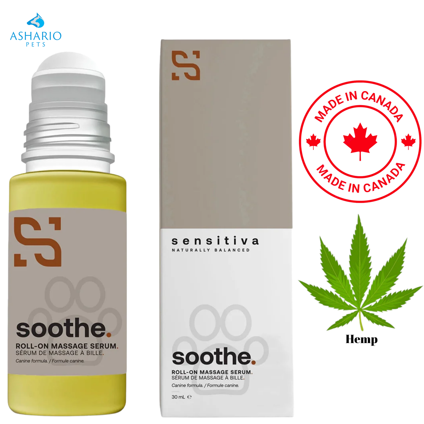 Sensitiva - Soothe Roll-on Hemp Massage Serum For Dogs
