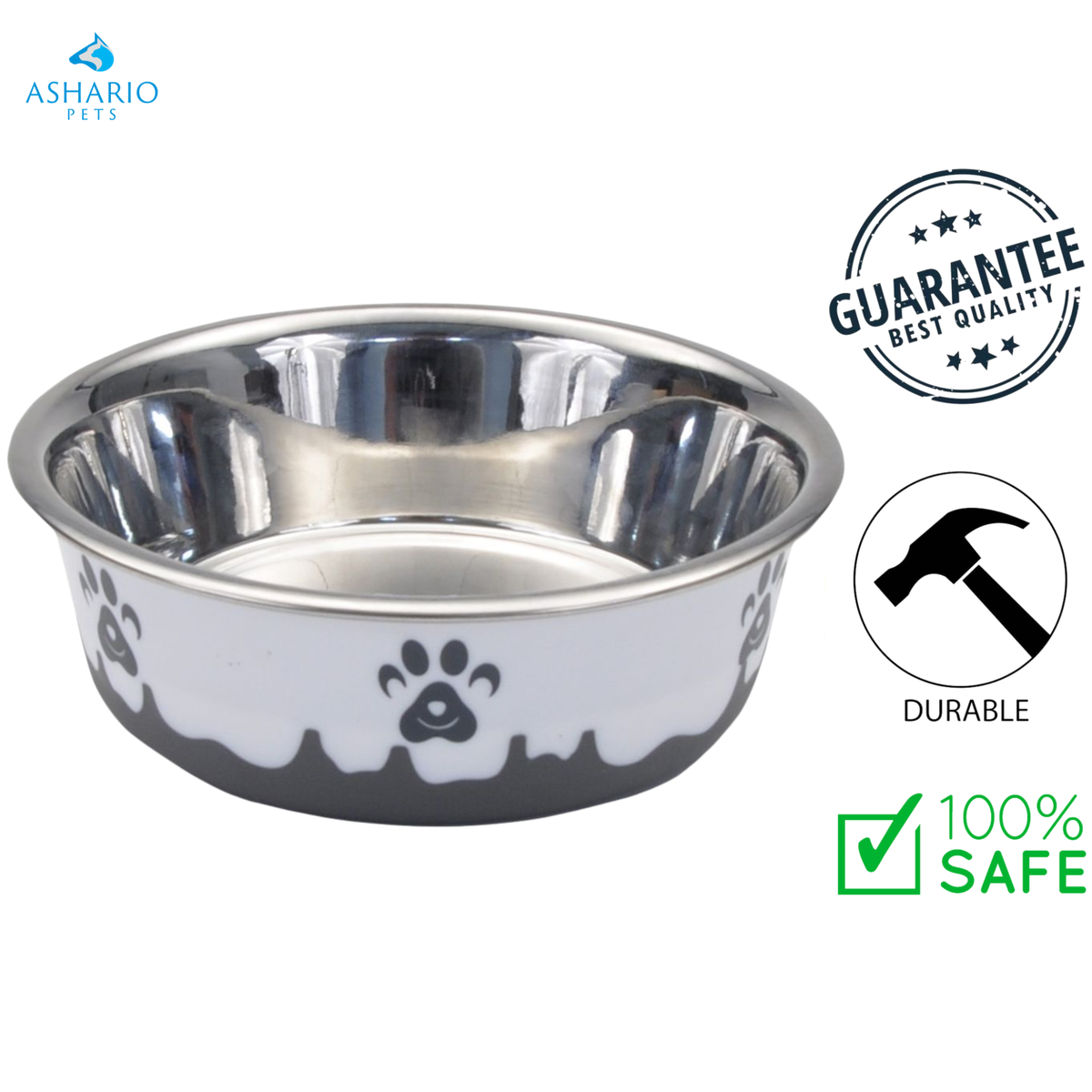 Maslow Trade - Non-Skid Paw Design Dog Bowl