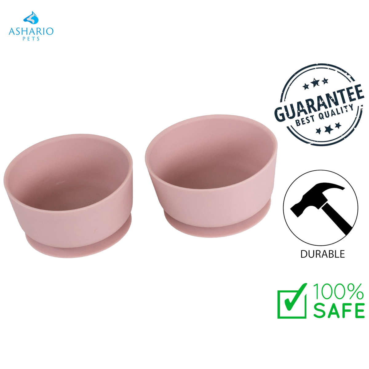 Dexypaws - Silicone Blush Pink Pet Travel Bowl