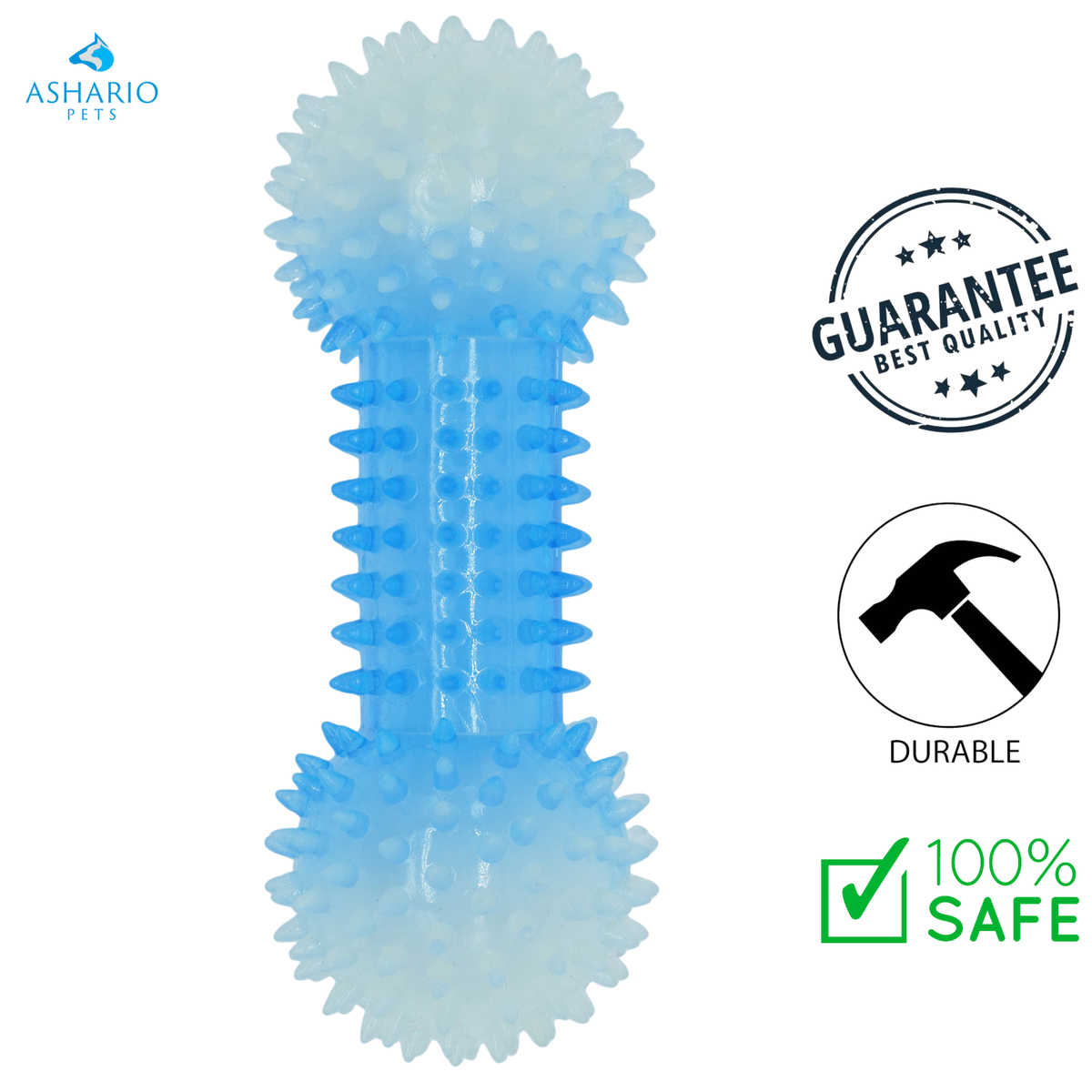 BuD'z - Luminous Spiked Dumbbell Dog Toy