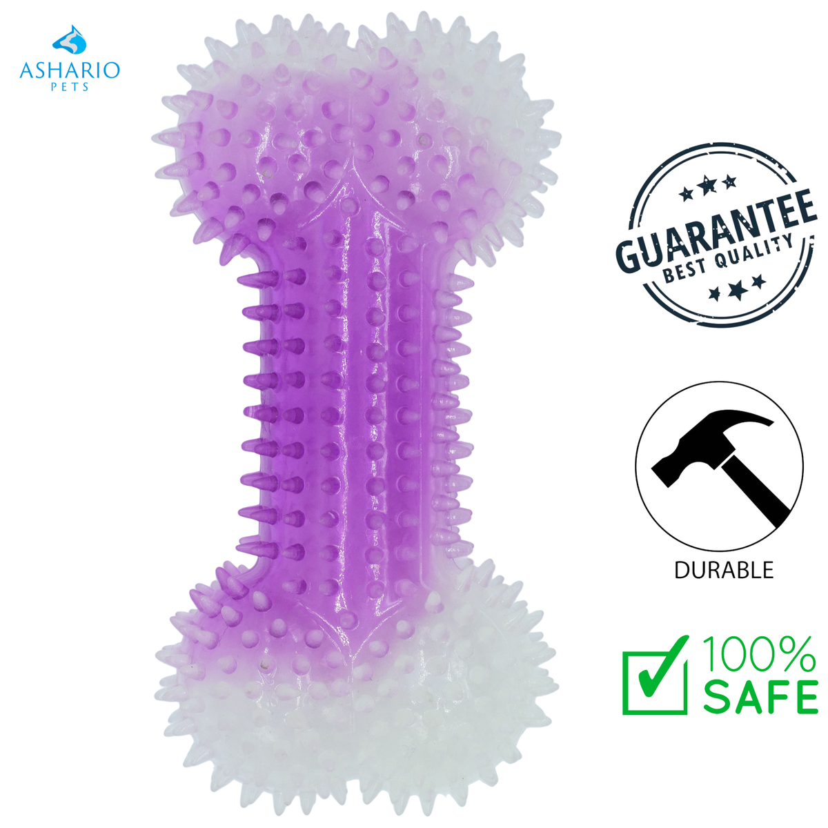 BuD'z - Luminous Spiked Dumbbell Dog Toy