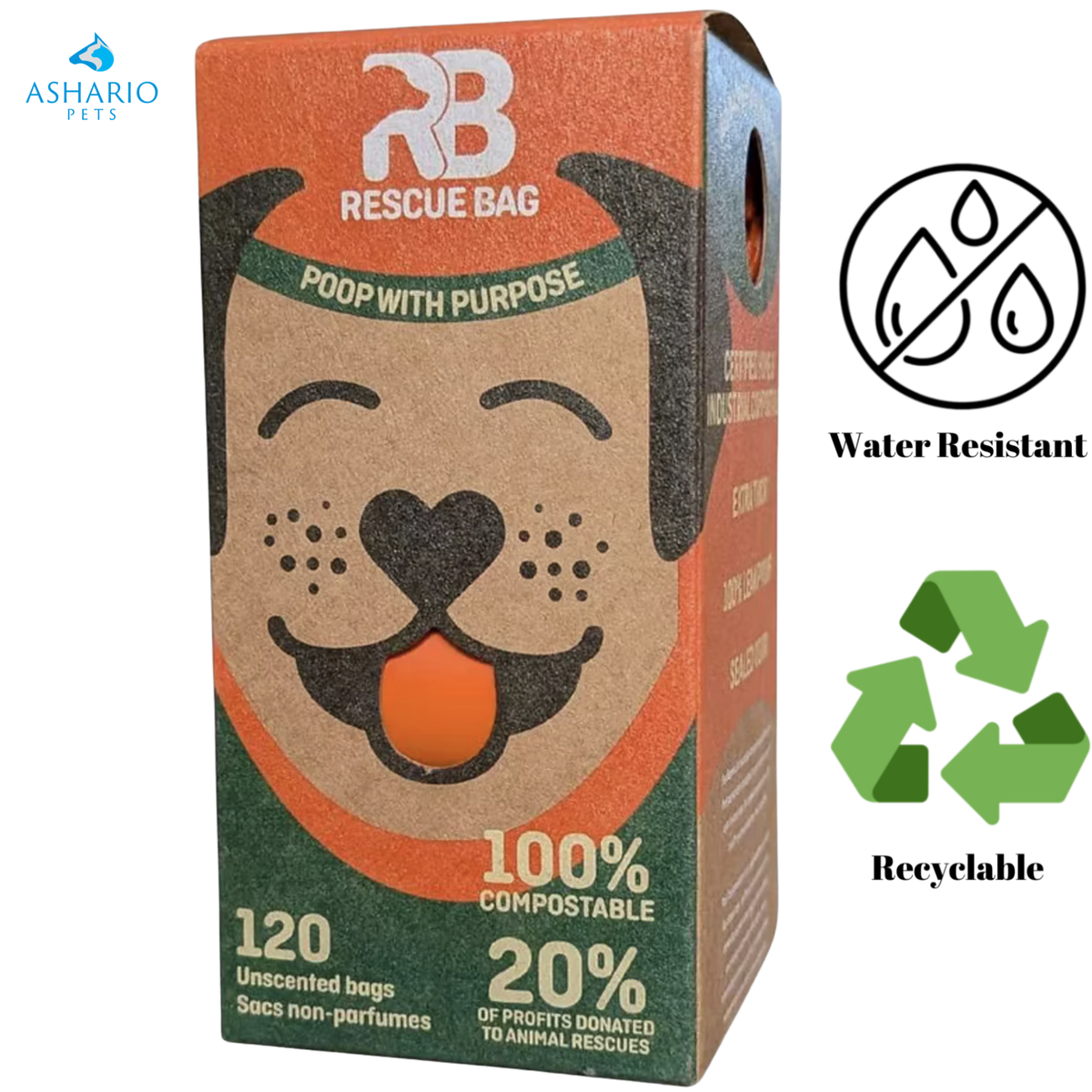 Rescue Bag - Unscented Compostable Poop Bags