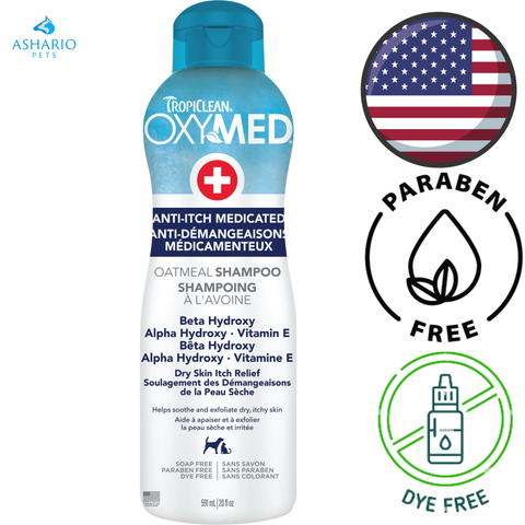 TropiClean - Oxymed Anti-Itch Medicated Oatmeal Pet Shampoo