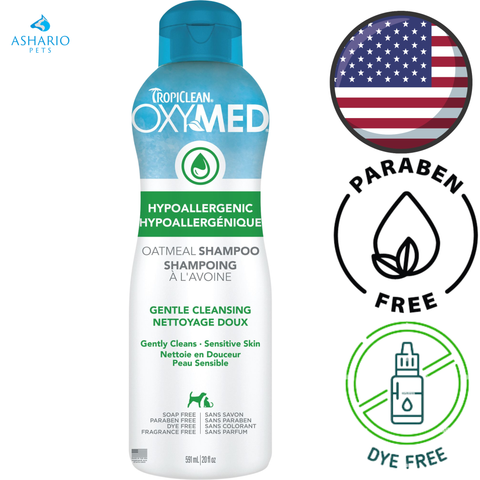 TropiClean - Oxymed Hypoallergenic Oatmeal Pet Shampoo
