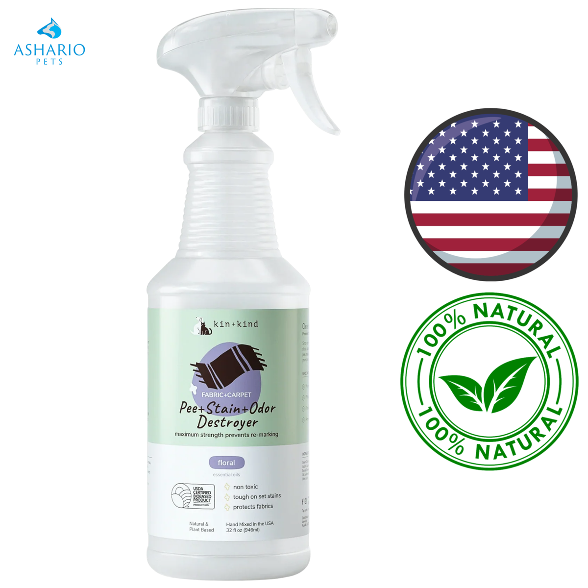Kin+Kind - Pee + Stain + Odour Destroyer Spray