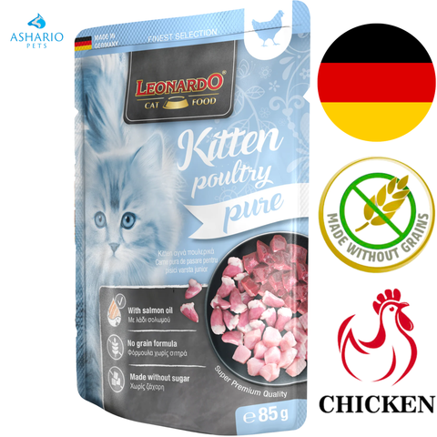 Leonardo - Finest Selection Poultry Kitten Wet Cat Food Pouch