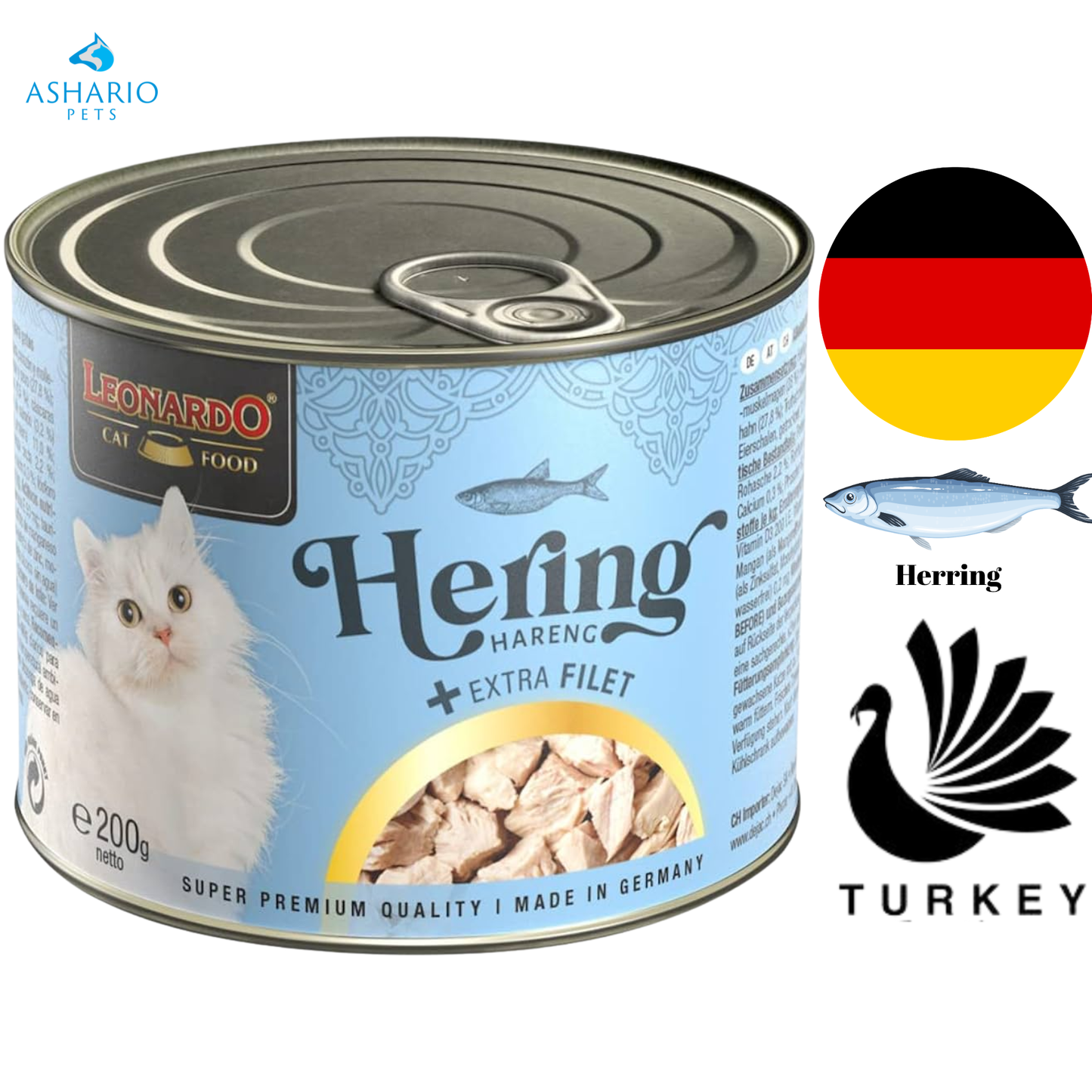 Leonardo - Herring + Extra Fillet Canned Cat Food