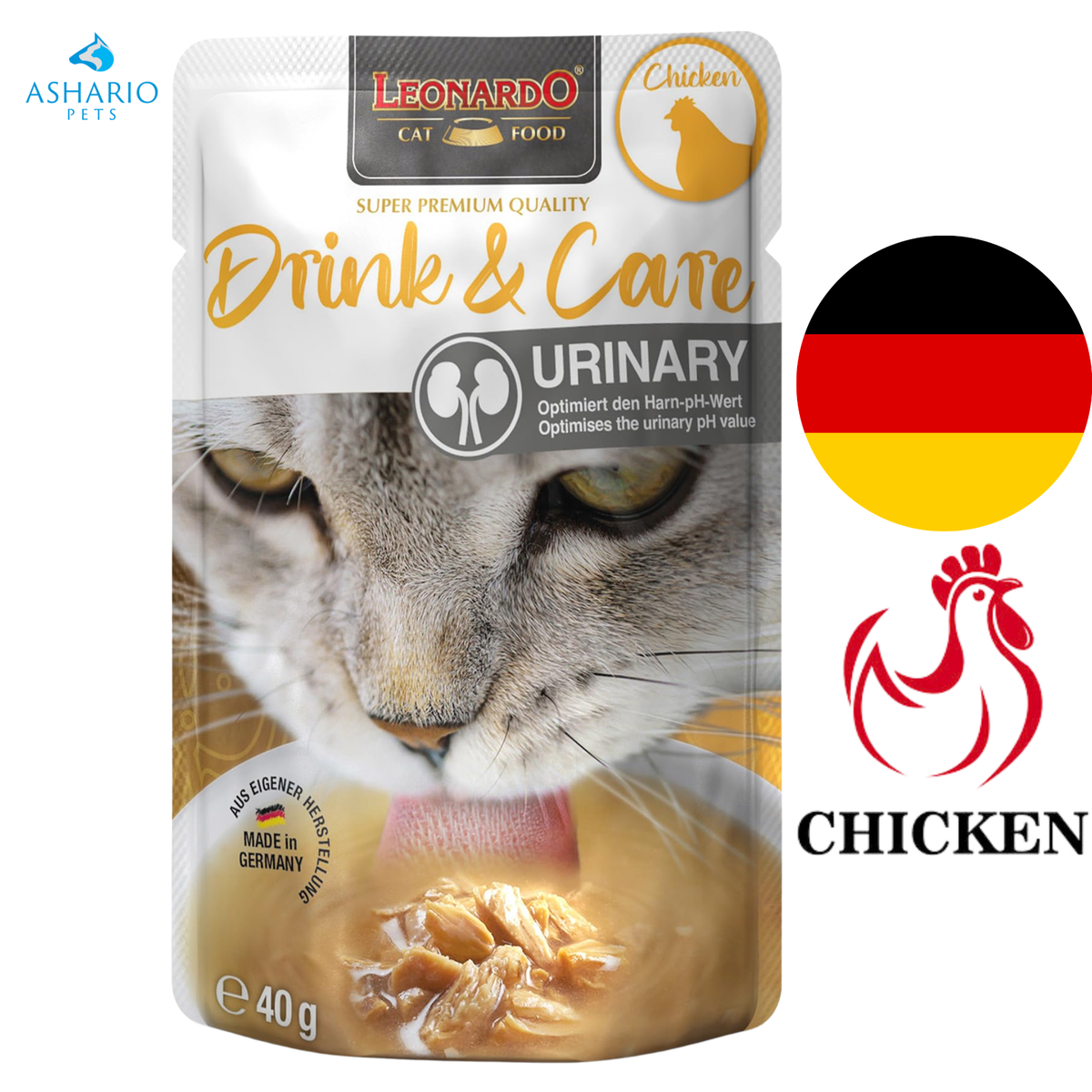 Leonardo - Drink & Care Urinary Chicken Wet Cat Food Pouch