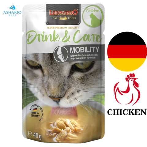 Leonardo - Drink & Care Mobility Chicken Wet Cat Food Pouch