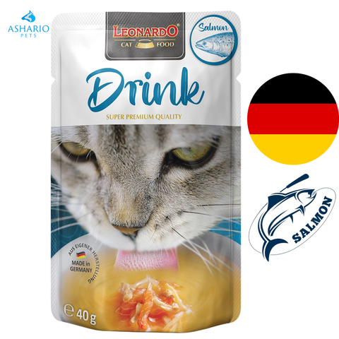 Leonardo - Drink Salmon Wet Cat Food Pouch