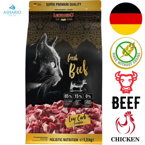 Leonardo - Grain Free Fresh Beef & Poultry Dry Cat Food